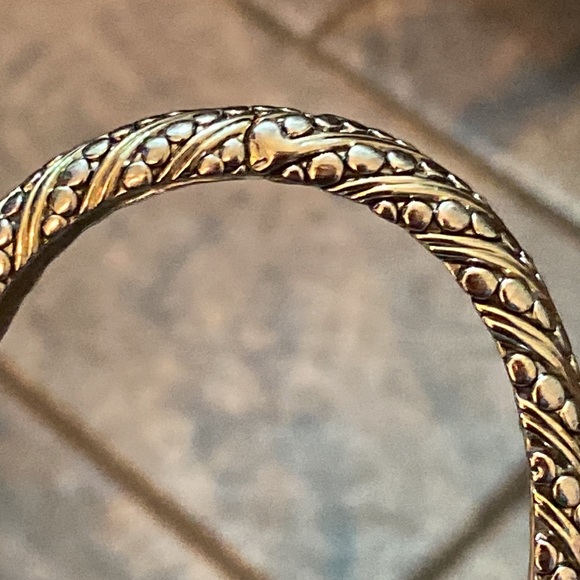 Silvertone Hinged Bracelet - Picture 4 of 11